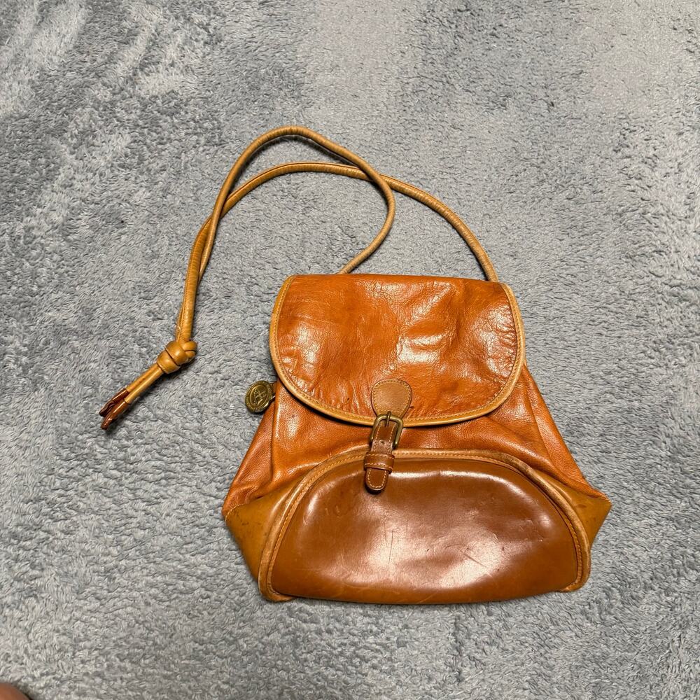Vintage Brahmin Brown Leather Shoulder Bag
